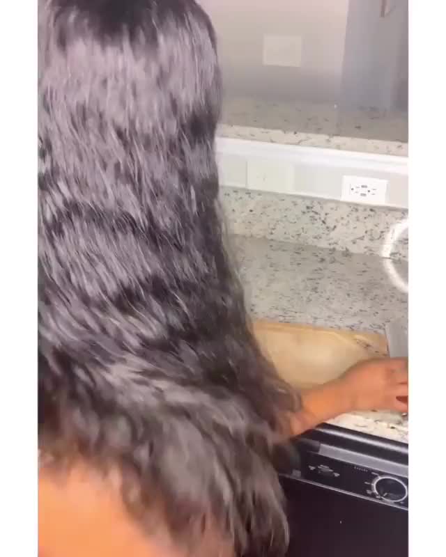 Big ass in the kitchen