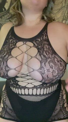 Big soft titties in a fishnet dress… what more could you want?