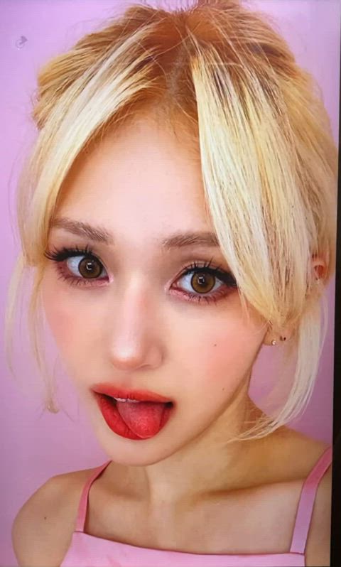 cumshot cum blonde asian korean facial tribute celebrity clip