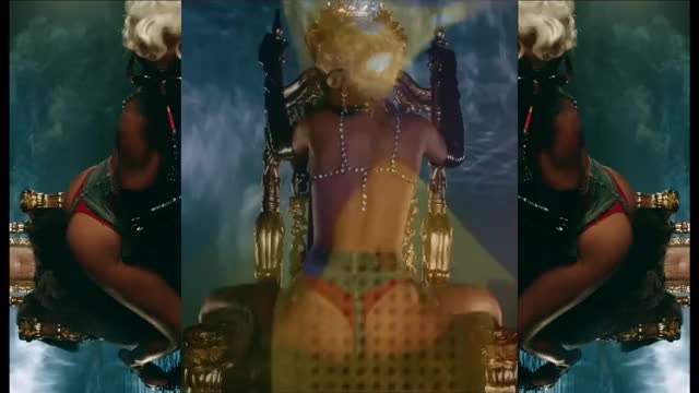 Rihanna - Pour it Up (2013) - backstory highlights (twerking), split-screen mini-loop