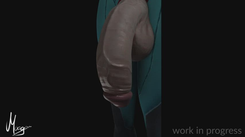 3d animation big balls big dick futanari pulsating clip