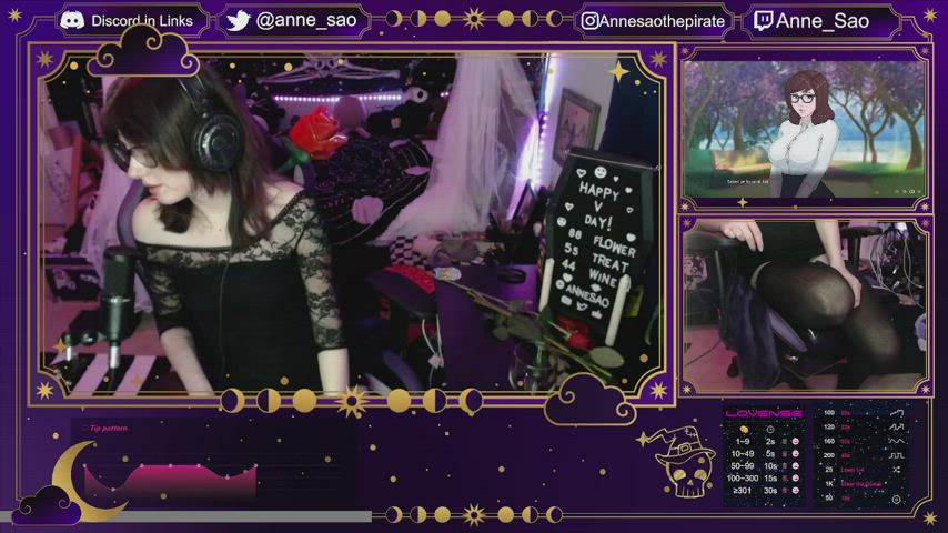 Cute gamer girl flashing her small tits during her stream