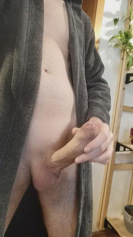 cock jerk off uncut clip