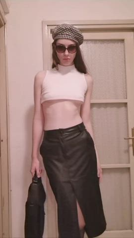 dressing sideboob skinny skirt clip