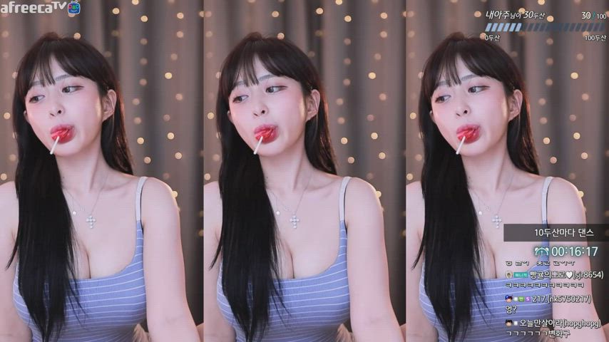 asian korean tongue fetish clip