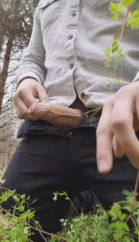 big dick cock cum cumshot exhibitionist jerk off outdoor clip