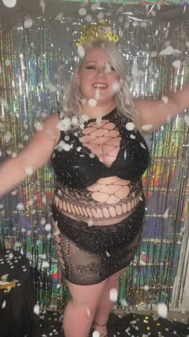 chubby fishnet party bbw clip