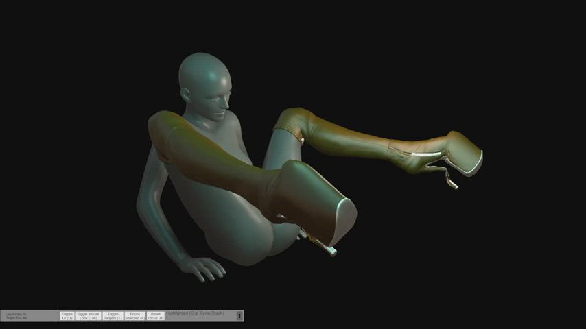 3D Female High Heels clip