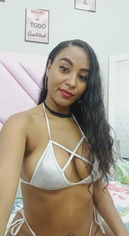 big tits boobs latina lingerie long hair mom nipples smile tits clip