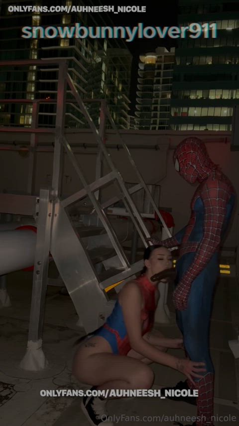 spider snowbunny wanted to sneak off the moment she found out he had a BBC GIF by