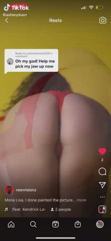 Ass Bending Over Thong TikTok clip