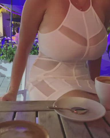 Blonde Busty Dress clip