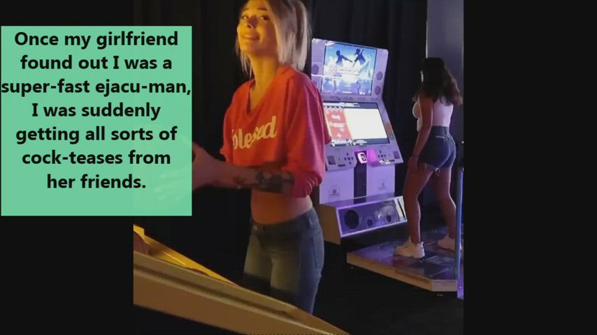 GIF of her flashing me in public, so that I'd cum too too too fast . . . again!