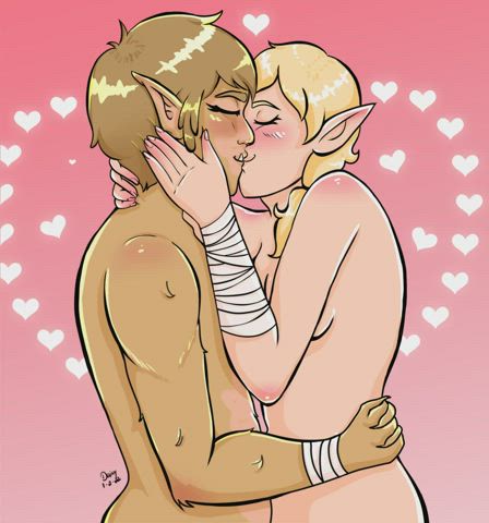 Art Hentai Kiss Lesbians Time Lapse clip
