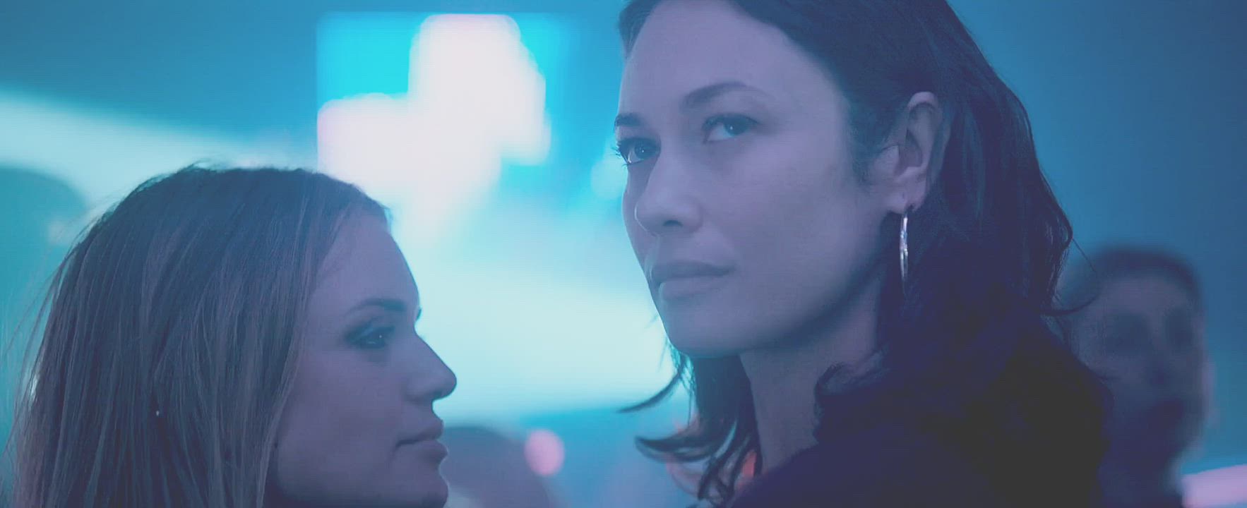 Olga Kurylenko and Marine Duvivier in 'Sentinelle' (2021)
