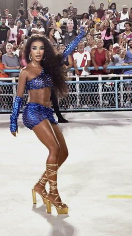 brazilian celebrity dancing ebony high heels see through clothing underboob clip
