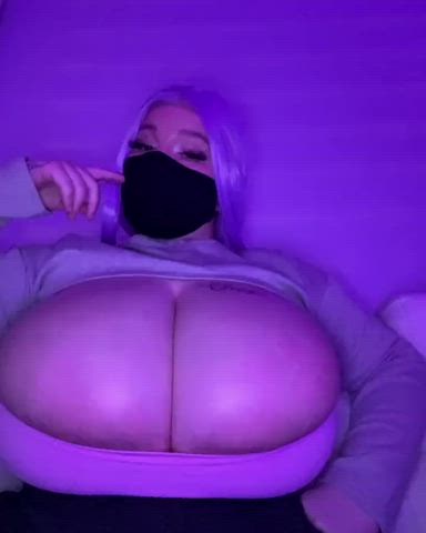 big tits doll huge tits jiggling mask tits clip