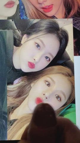 Loona Heejin and Olivia Hye cum tribute