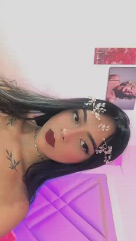 camgirl latina lips seduction solo tattoo teen webcam clip