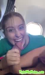 Blowjob in a plane