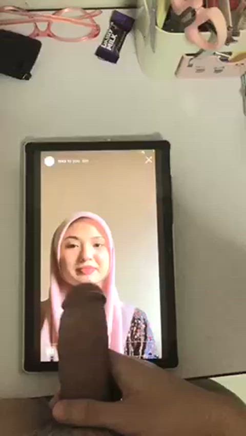 asian cockslap cute malaysian muslim petite pretty tribute clip