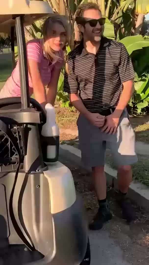Cart girl offering extra service