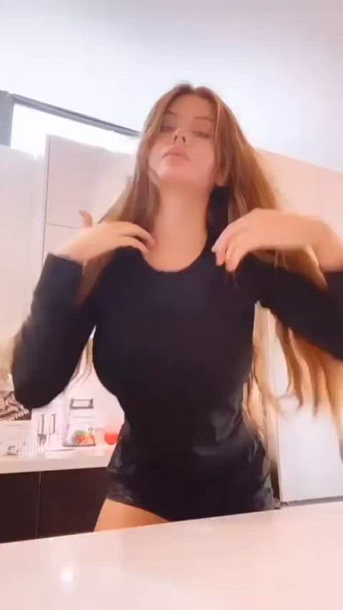 big tits dress tight clip