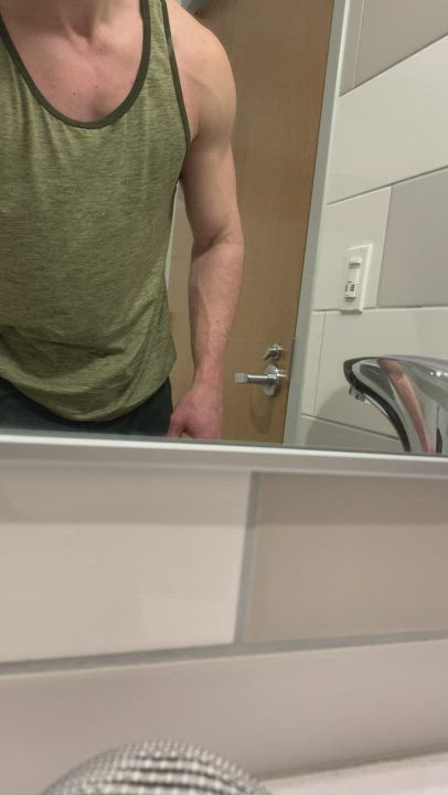 Teasing you in the bathroom [M]