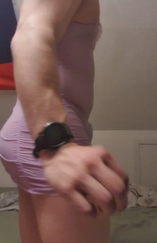 Ass Bending Over Big Ass Dress Femboy Sissy Strip Thong clip