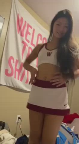 amateur asian cheerleader teen clip