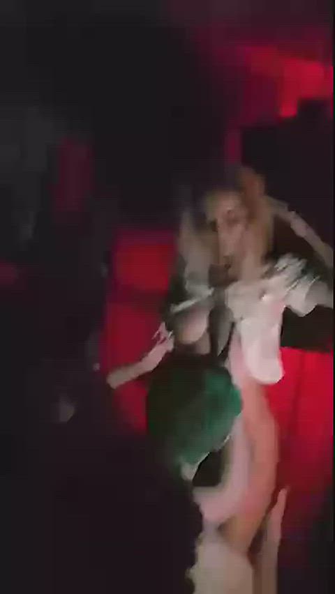 blonde dancing exhibitionist groping party public sex parties clip