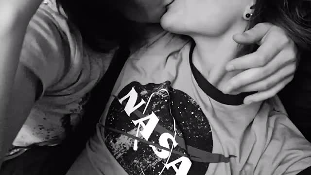 This wholesome lesbian kissing and lip biting is out of this world!