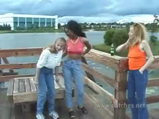 cute black girl pees her jeans