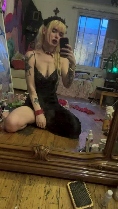 Blonde Dress Goth Pale Tattoo clip