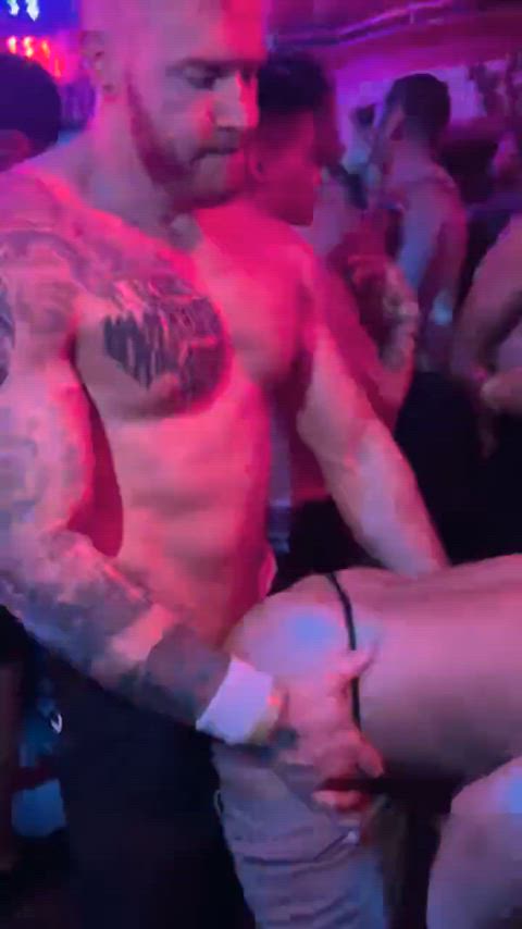 anal club gay nightclub public sex tattoo clip