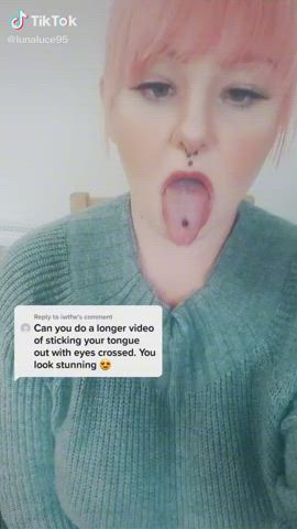 Ahegao TikTok Tongue Fetish clip