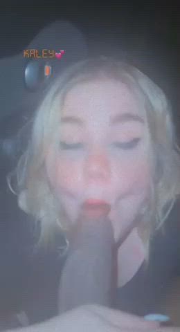 bbc blonde blowjob cute interracial teen clip