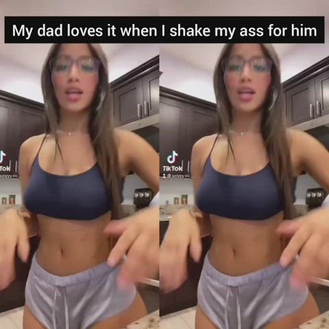 Babe Caption Daddy Daughter Latina Pawg TikTok Twerking clip