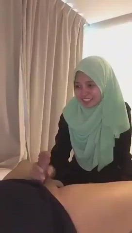 Amateur Asian Asian Cock Blowjob Handjob Hijab Homemade Indonesian clip