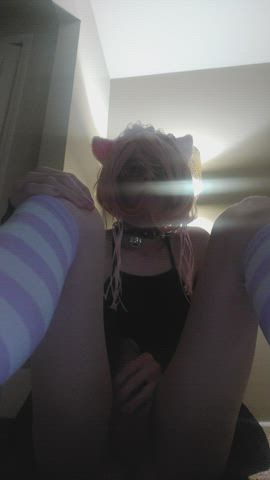 amateur cock cosplay femboy knee high socks masturbating socks clip