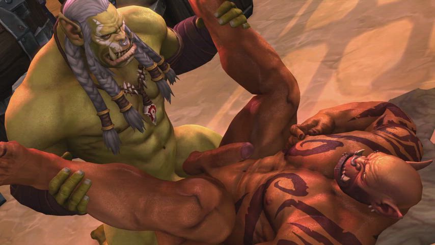 anal animation fantasy gay monster cock muscles orc rule34 sfm warcraft love-not-warcraft