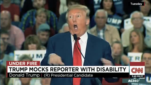 Trump mocks reporter with disability