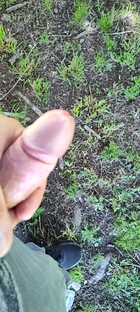 amateur cumshot homemade jerk off male masturbation masturbating outdoor clip