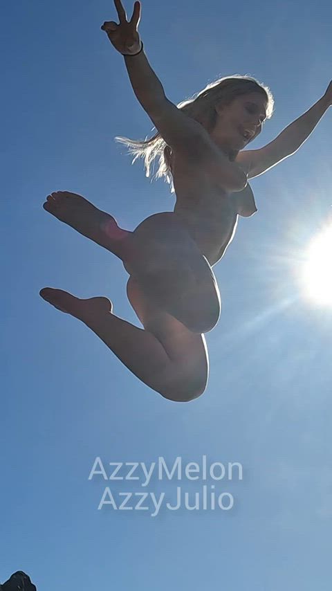 babe blonde cute onlyfans outdoor tease teen clip