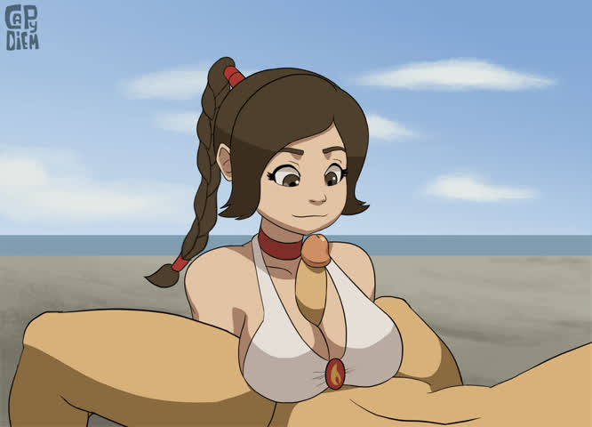 Animation Beach Cartoon Hands Free Outdoor Parody Public Swimsuit Titty Fuck clip