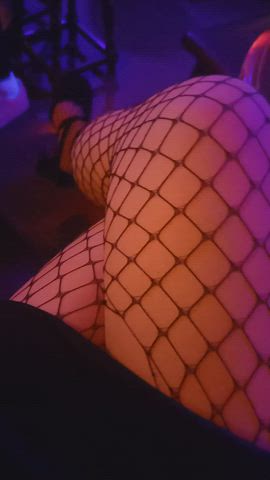 Would you flirt with me in a bar? Sexy fishnets and heels :)