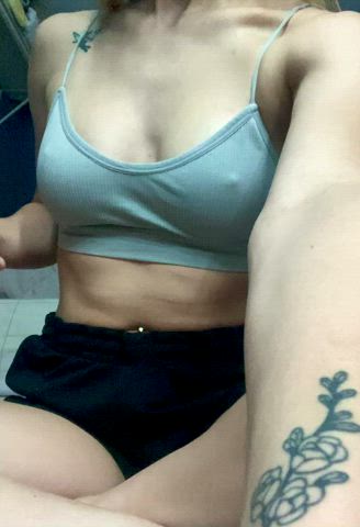 Watch my tits drop baby? Tell me what you think??
