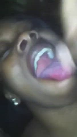 bbc cum cum in mouth cum swallow cumshot ebony facial clip