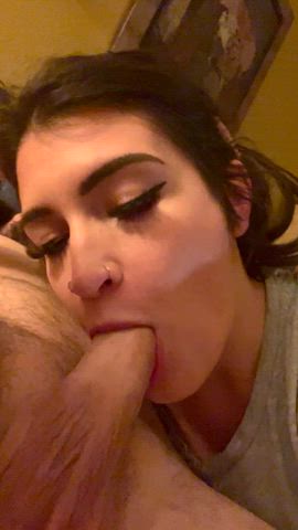 amateur blowjob brunette homemade milf onlyfans real couple rough sucking throat