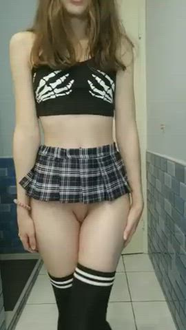 Schoolgirl Small Tits Socks Teen TikTok clip